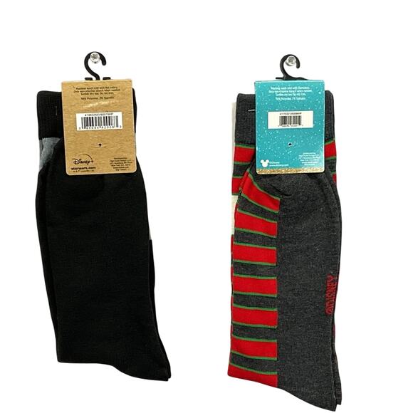 Disney Star Wars Christmas Crew Socks Mens Size 6.5 -12 Mandalorian Mickey Mouse - Picture 11 of 11